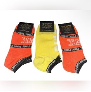 Victoria's Secret Pink Low-Cut Socks (Bundle of 3), NWT